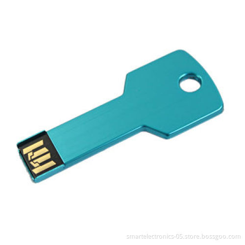 Metal key-shaped USB flash drives, 64MB-128GB flash memory capacity, free packing, printing